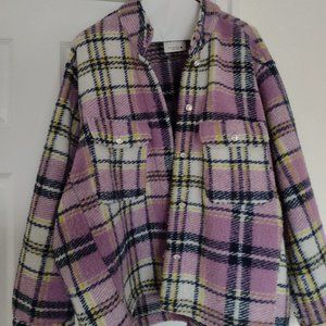 Oversized wool like button down jacket